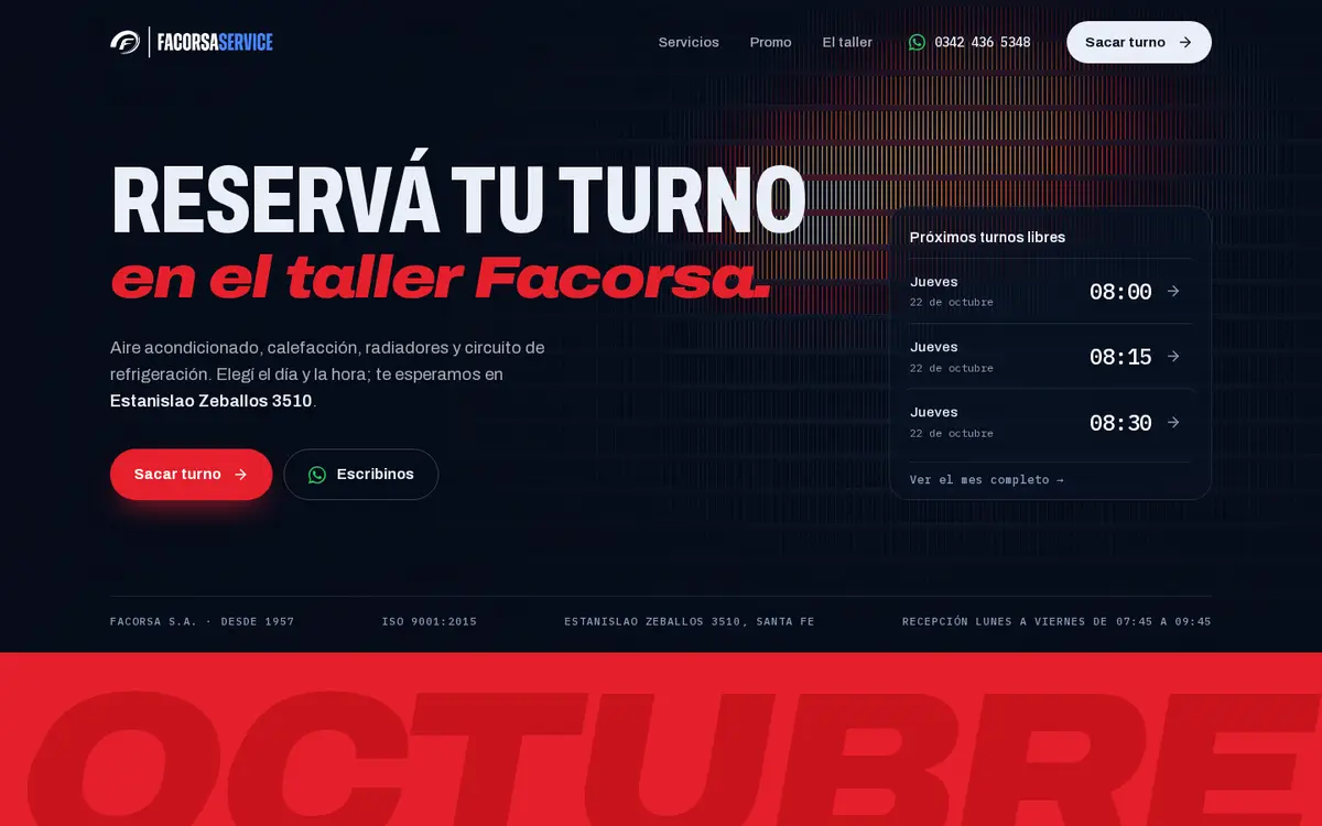 Portada de facorsaservicios.com.ar
